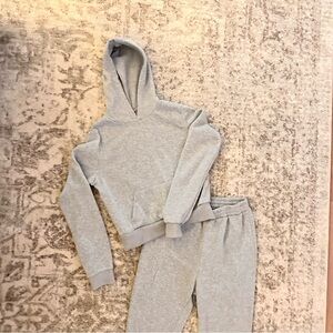 Gray Hoodie and Sweatpants Set
